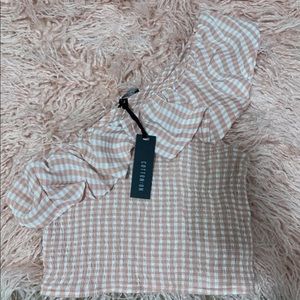 RUFFLED ONE STRAP TOP✨